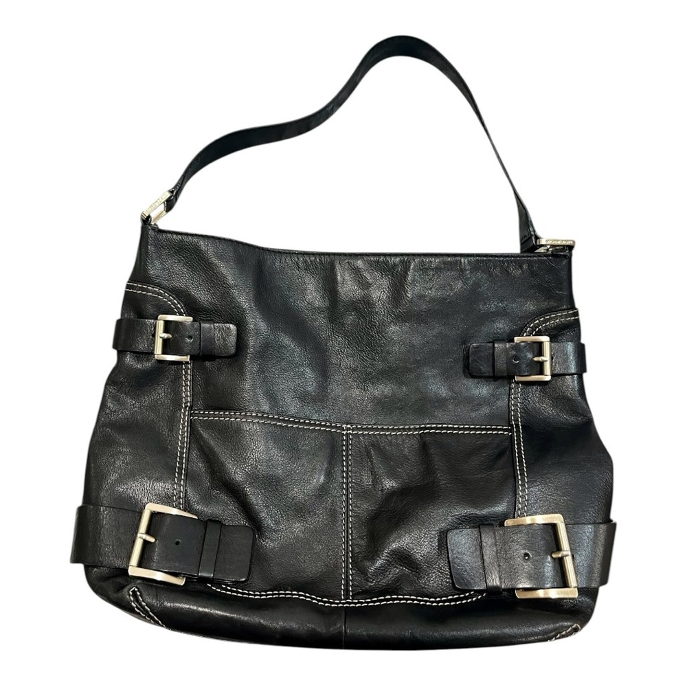 Michael Kors Yacht Club black leather purse bag